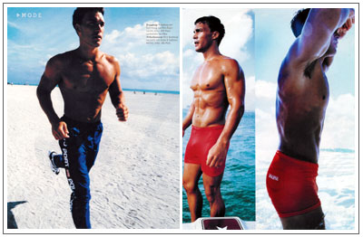 Athletic modeling shots for Men's Health Magazine